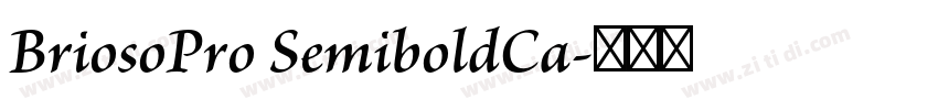 BriosoPro SemiboldCa字体转换